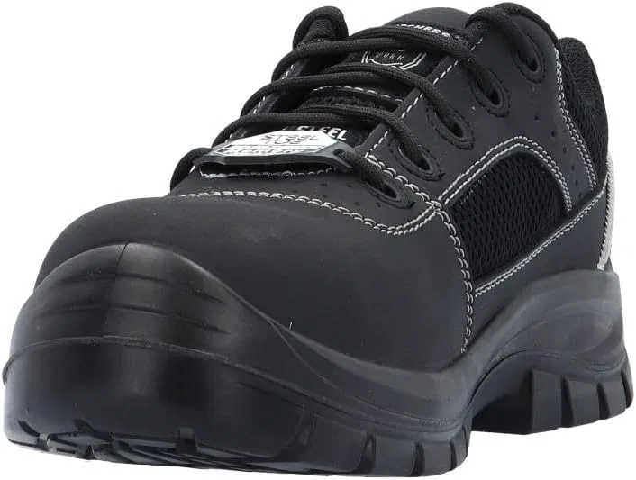 Мужские защитные ботинки Skechers Trophus, Black Nubuck Leather Textile — фото 4