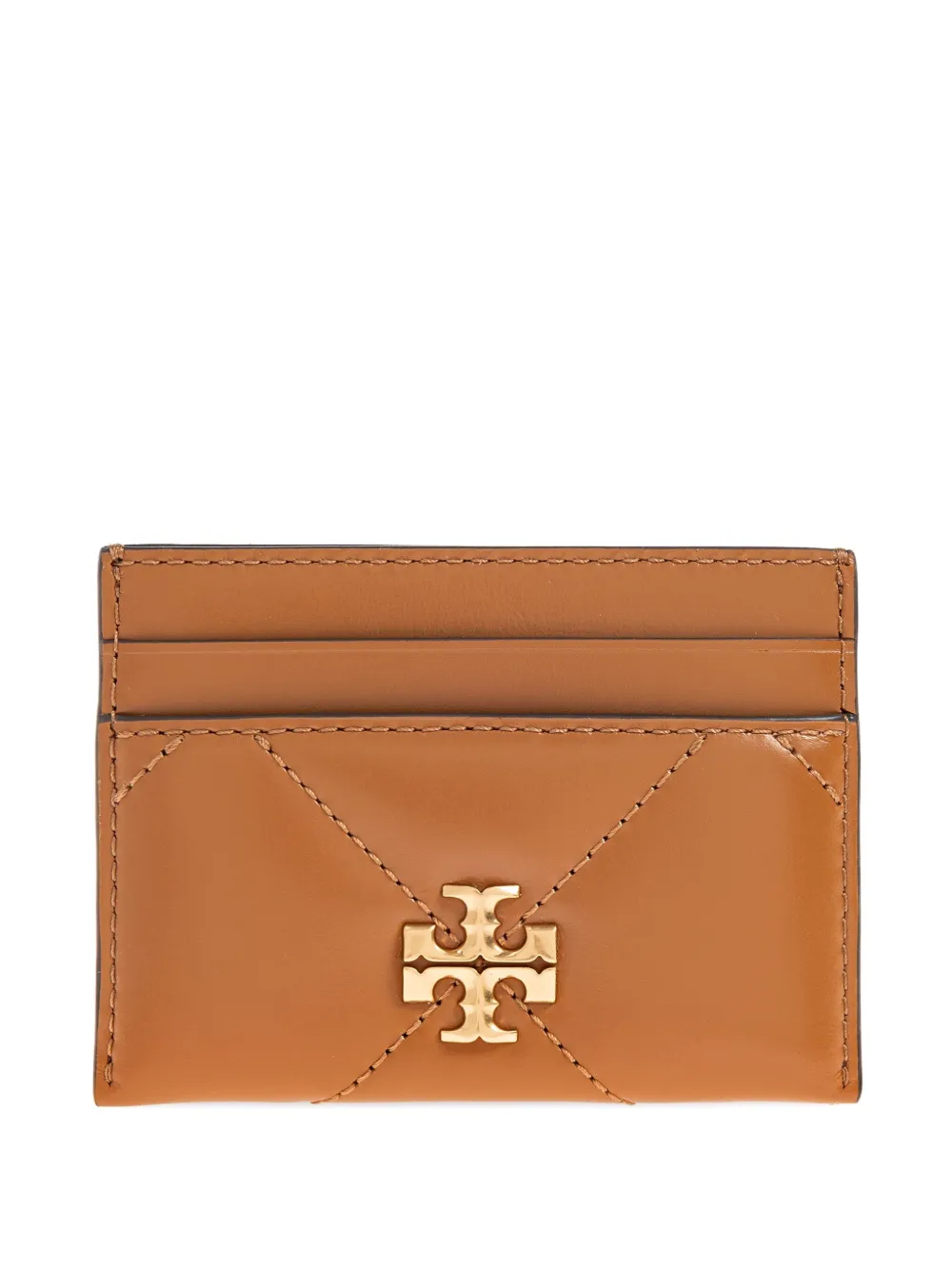 

Стеганый картхолдер с логотипом Kira Tory Burch, коричневый