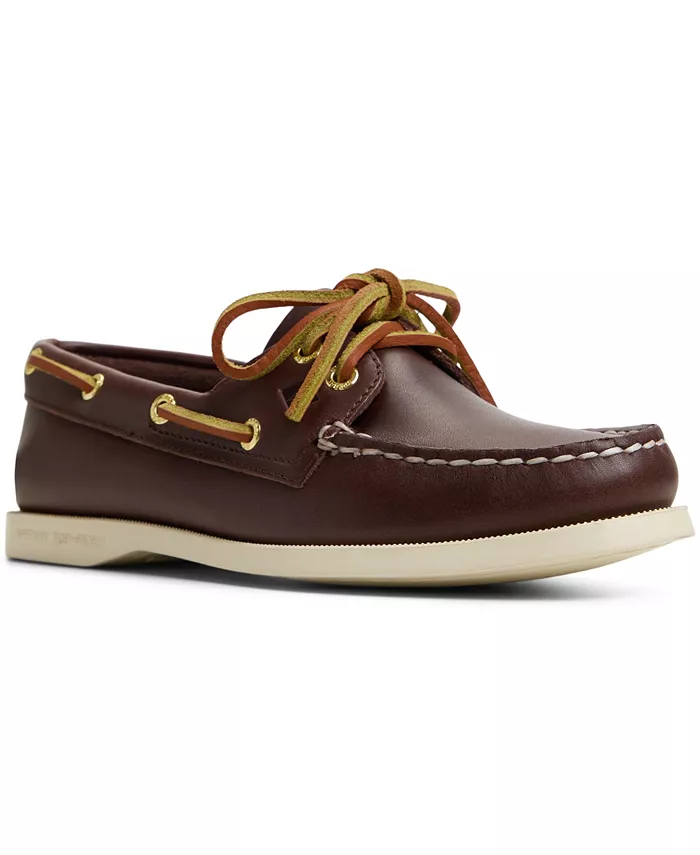 Оригинальные женские туфли-лодочки с двумя люверсами Sperry, коричневый