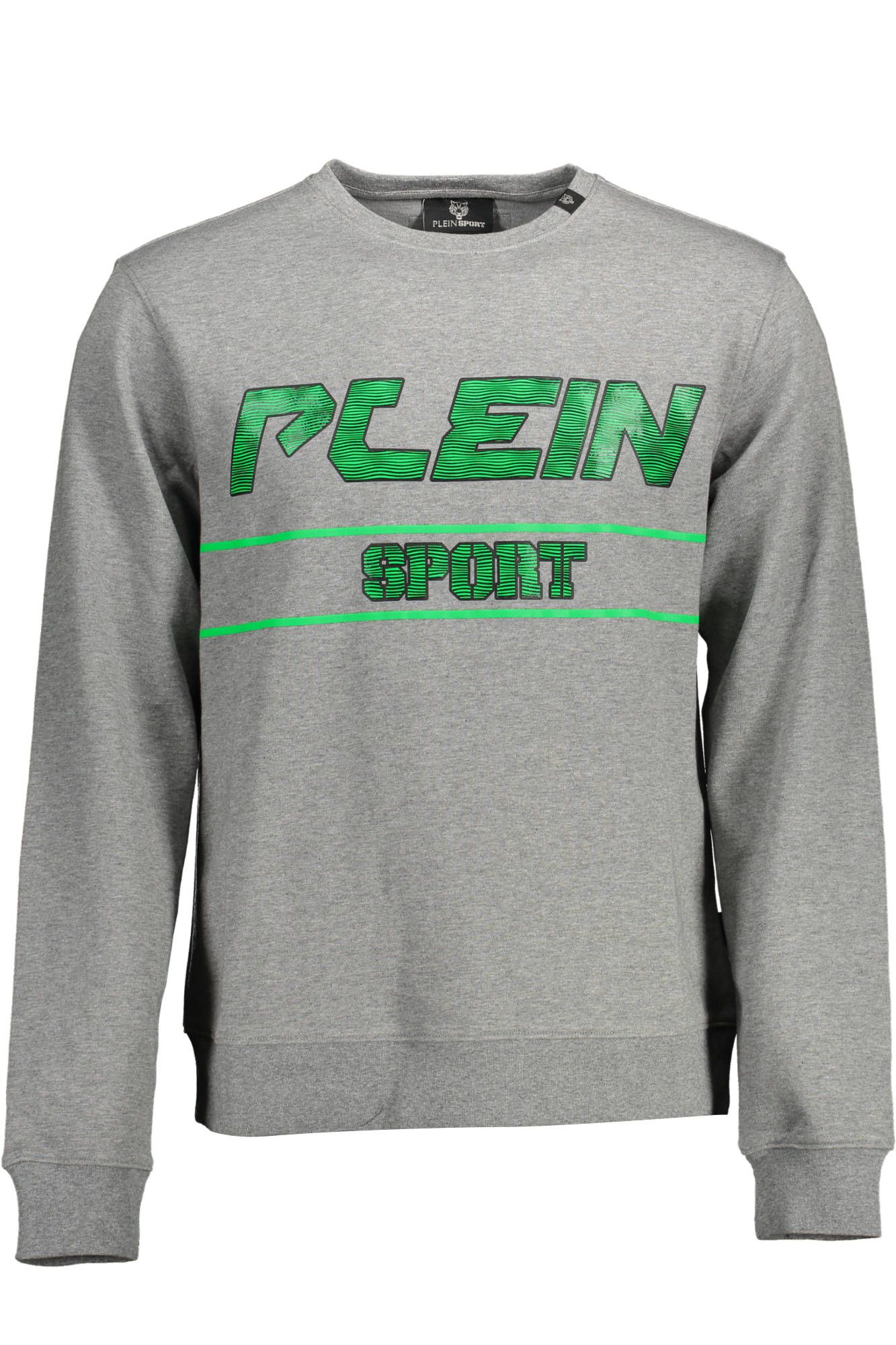 

Серый хлопковый мужской свитер Plein Sport