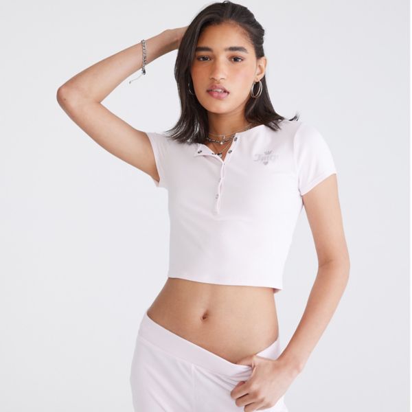 

Детская бесшовная хенли с сочным принтом Aeropostale, цвет light pink