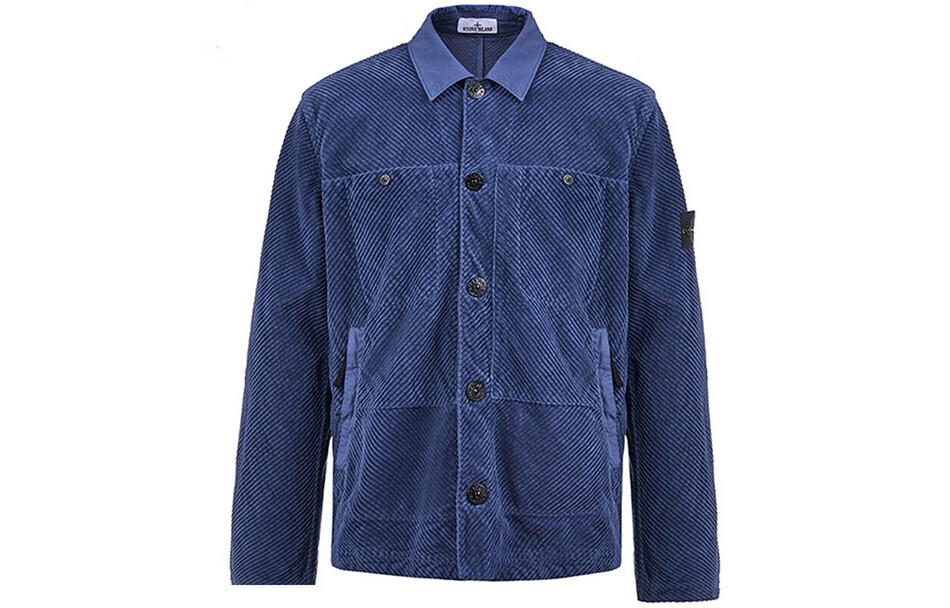 

Рубашка мужская темно-синяя Stone Island, темно-синий