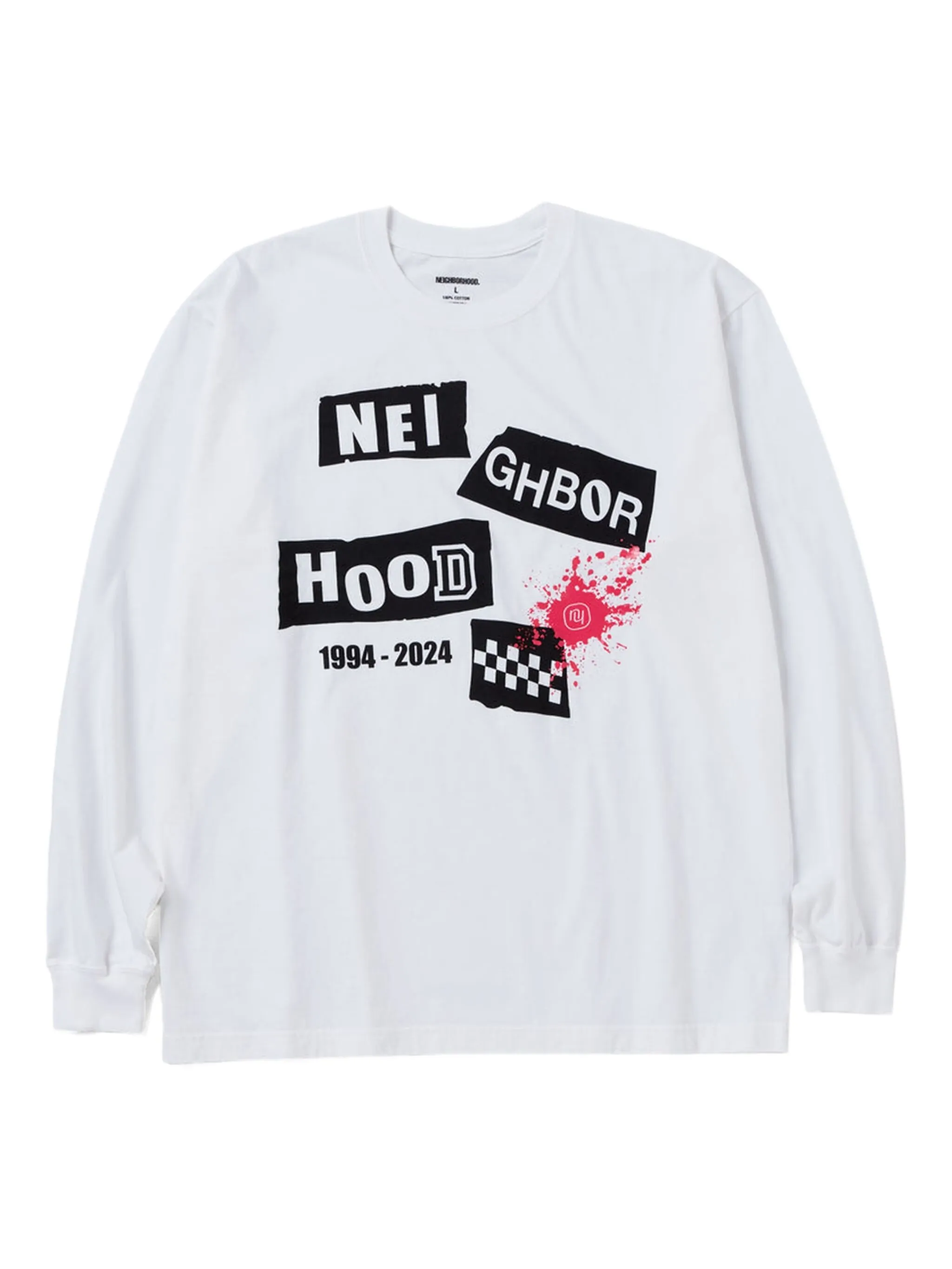 

Футболка с длинными рукавами и графичным принтом Neighborhood, белый
