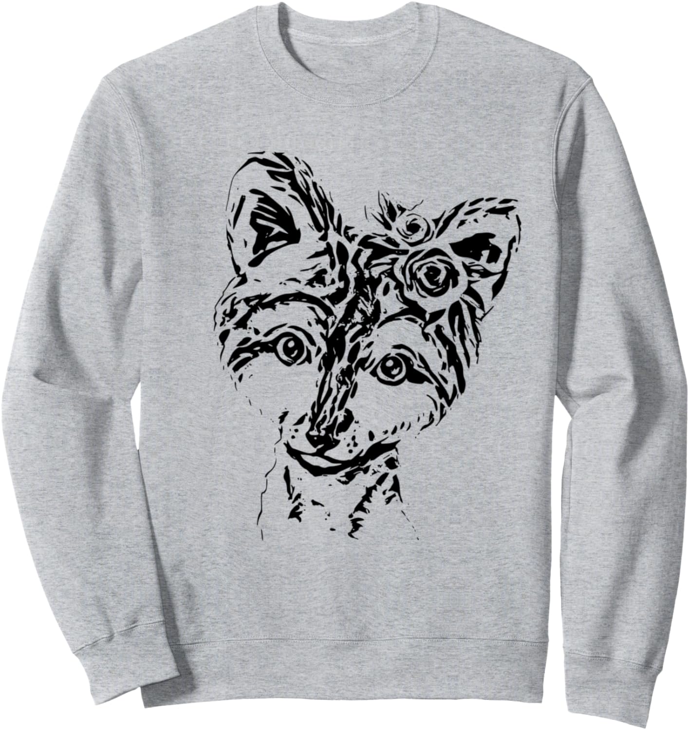 

Толстовка с изображением хитрых лисиц и лесных животных Fox Wise Fox + Forest Animals Gift Christmas Birthday, серый