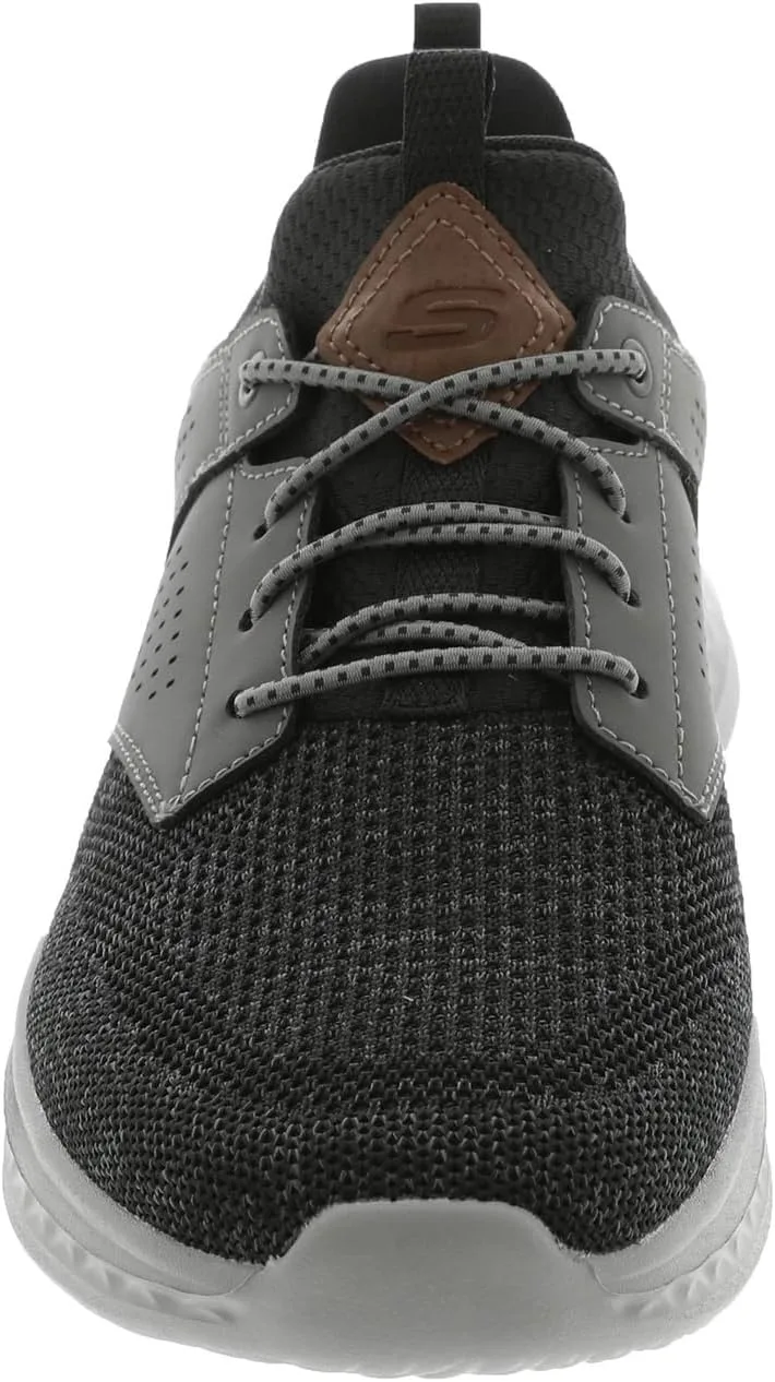 Мужские кроссовки Skechers Slade - вязанные с эластичным шнурком Breyer, черный/серый — фото 2