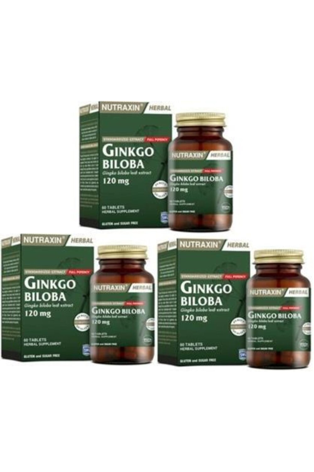 

Nutraxin Гинкго билоба 120 мг 60 таблеток по 3 штуки