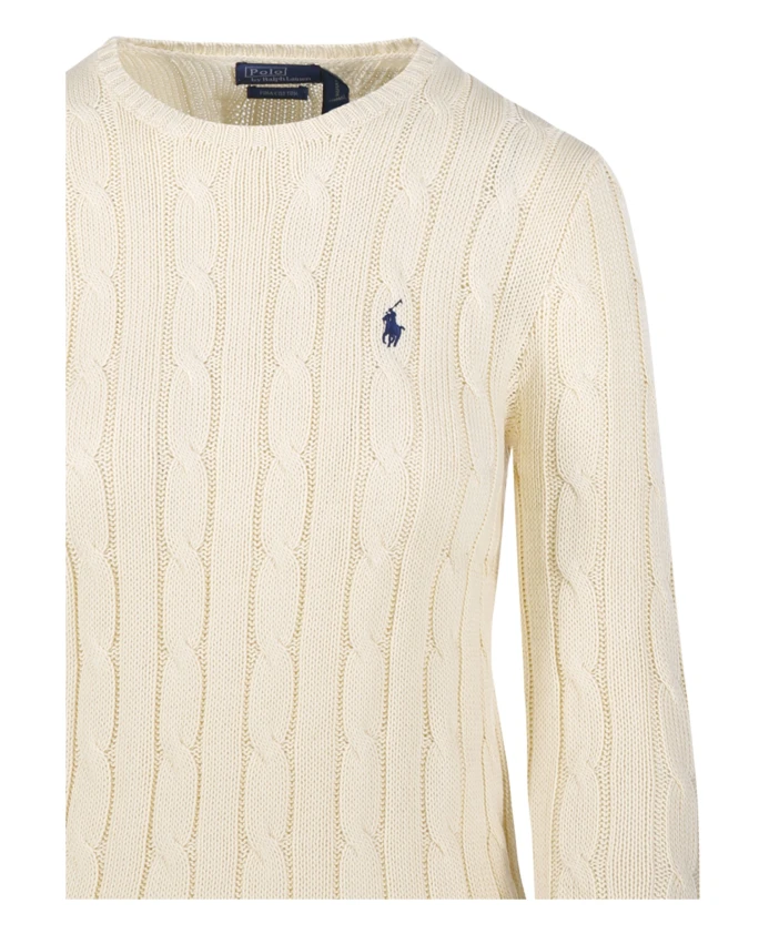 Свитер с круглым вырезом Ralph Lauren, бежевый — фото 4
