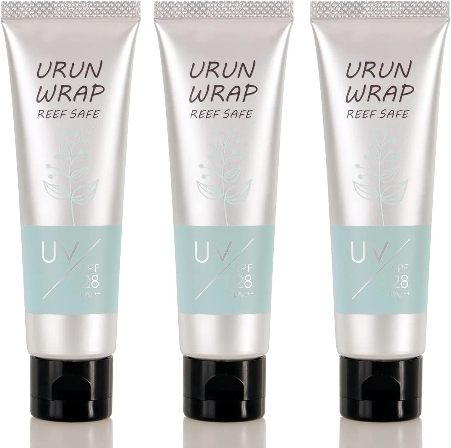 Солнцезащитный крем Ulun Wrap, без химических поглотителей, SPF 28 PA+++, 25 г, 3 шт U Urun Wrap
