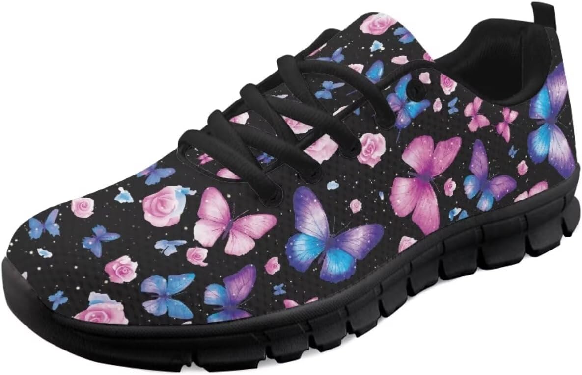 

Унисекс кроссовки для бега для взрослых Готические Y2K спортивные кроссовки Легкие противоскользящие кроссовки для тенниса, ходьбы и фитнеса с черной подошвой Getelinseng