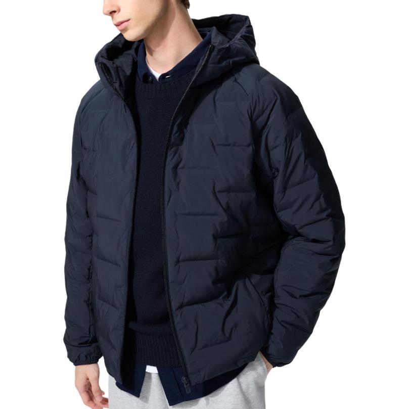 

UNIQLO Пуховик мужской морской синий, Marine Blue