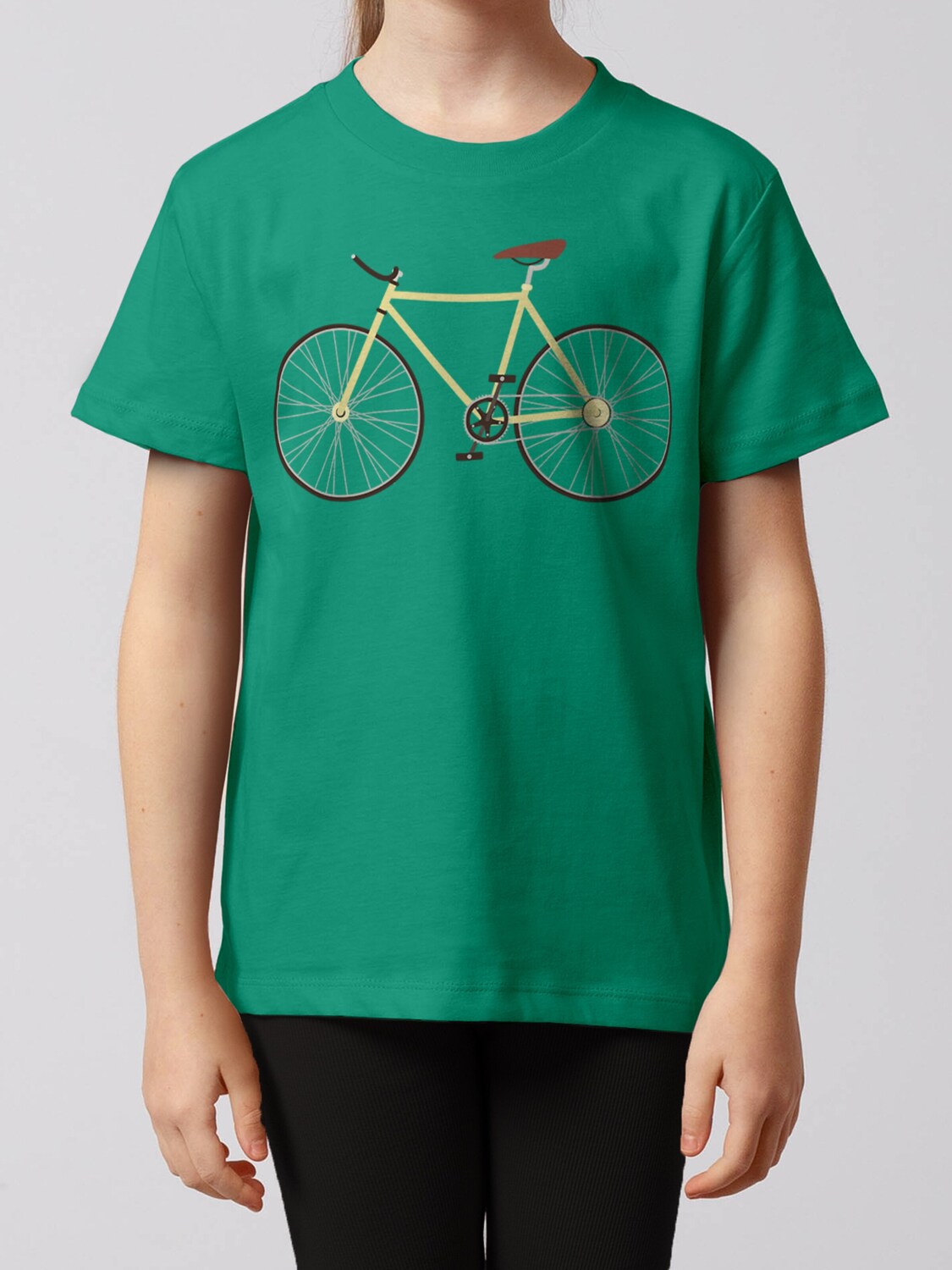 Watabout.kids Футболка 'Yellow Bike' в цвете Grass Green — фото 3