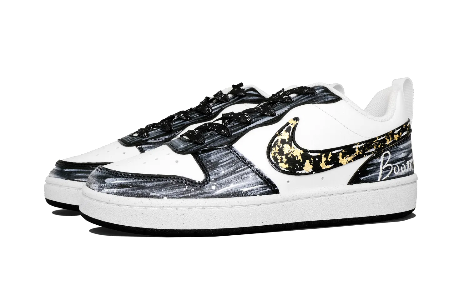 Кроссовки детские Nike Court Borough Van Gogh Starry Trail Black — фото 4
