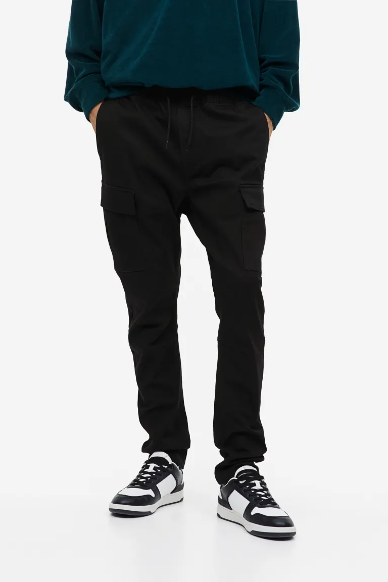 

Узкие брюки-карго H&M, черный