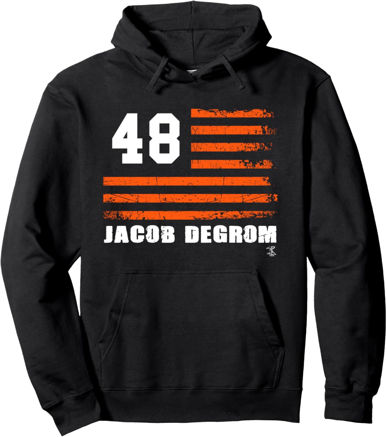 

Худи Jacob DeGrom Vintage Flag Gameday Ballpark Mvp, черный