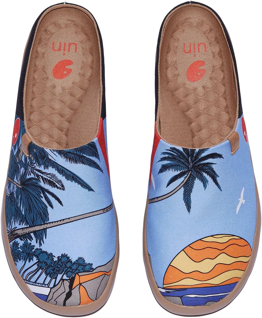 

Мужские легкие тапочки UIN с росписью, удобные мюли для ходьбы, повседневного дома и путешествий, обувь Малага, Vacay Time 2