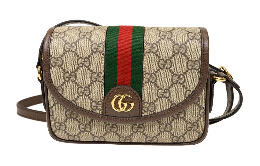 Сумка-мессенджер Gucci Ophidia из канваса с кожаной отделкой — фото 2