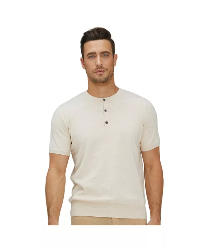 

Мужская хлопковая кашемировая футболка-поло Bellemere ShortTrim Fit Bellemere New York, коричневый/бежевый