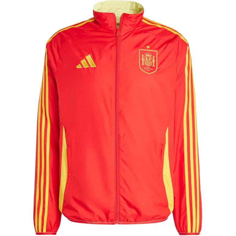 Куртка Adidas Anthem Jacket в красном с желтым