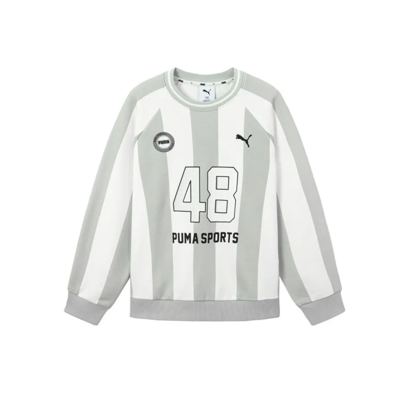 Детский свитшот Crew Neck Moderate PUMA, белый серый tone 00321