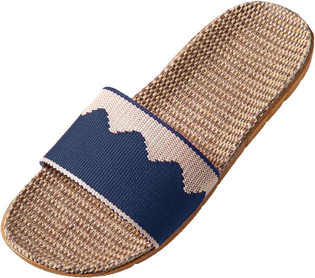 

Мужские ленистые слипоны на плоской подошве для дома, уютные домашние тапочки, повседневные удобные пляжные модные обувные тапочки для мужчин Anfeng, темно-синий