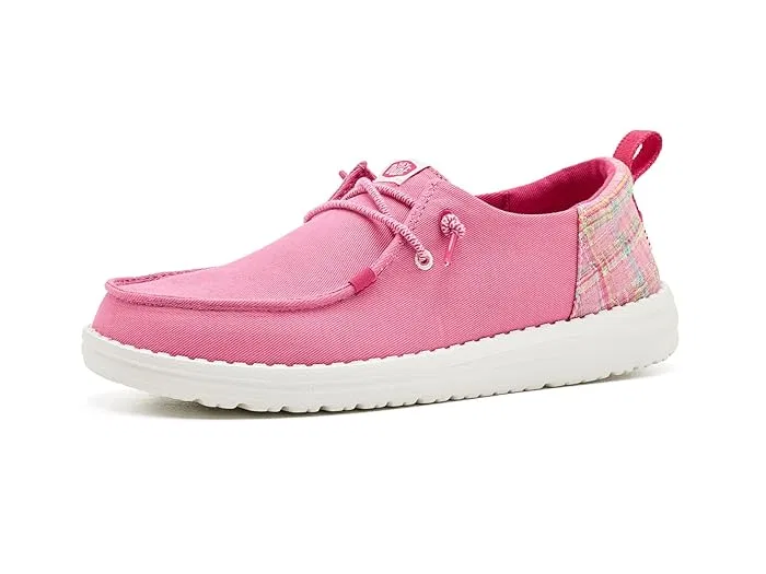 Лоферы Wally Funk Prep Plaid Hey Dude Kids, Cameo Pink/Multi