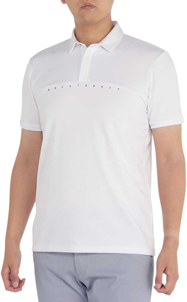 

Мужская рубашка для гольфа MIZUNO Solar Cut, короткий рукав, саморегулирующийся воротник, очень приятная на ощупь, защищает от тепла и УФ-излучения, обеспечивает свободу движений (E2MAB001), белый