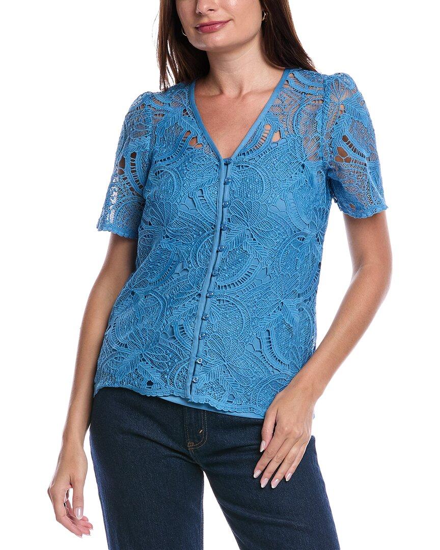 

Джонс Нью-Йорк Роуэн Кружевной топ Jones New York, синий