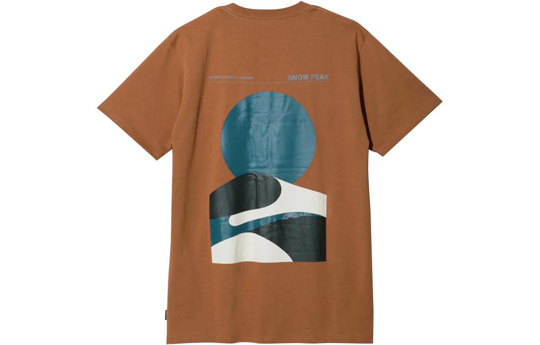 

Футболка с рукавом дроп-шиплер унисекс Snow Peak, коричневый