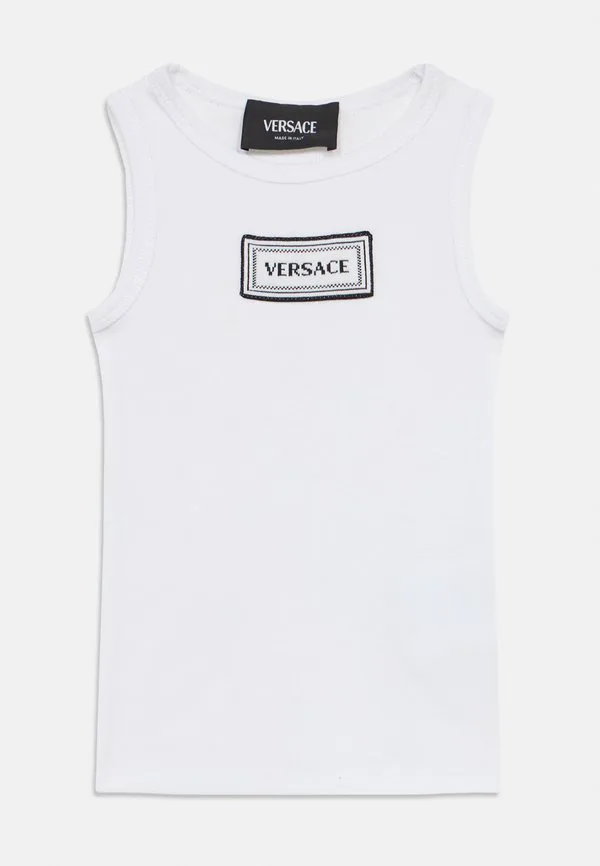 Футболка унисекс с логотипом tank Versace, Bianco/Nero