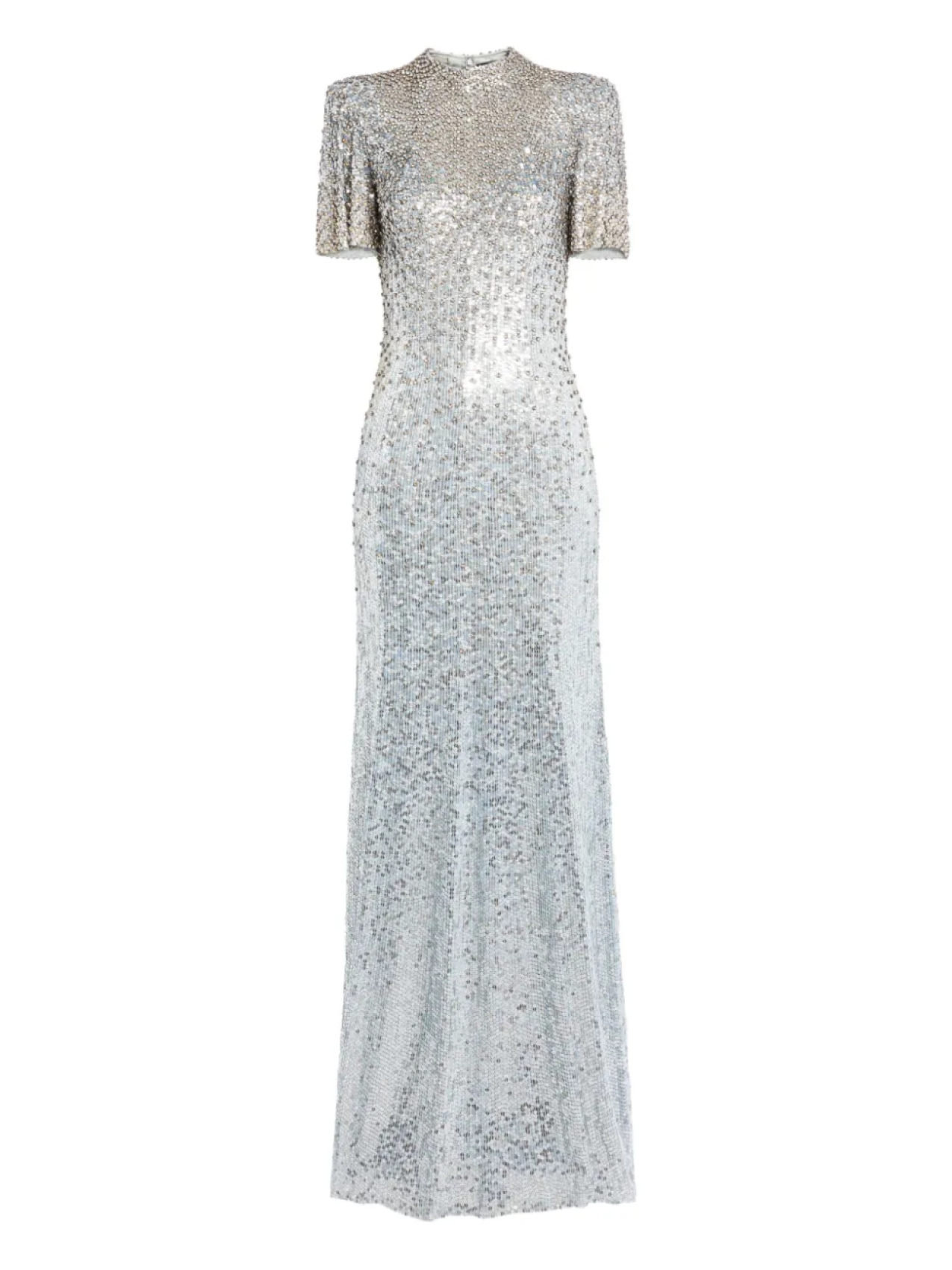 

Платье макси Jenny Packham Jourdain, серебряный