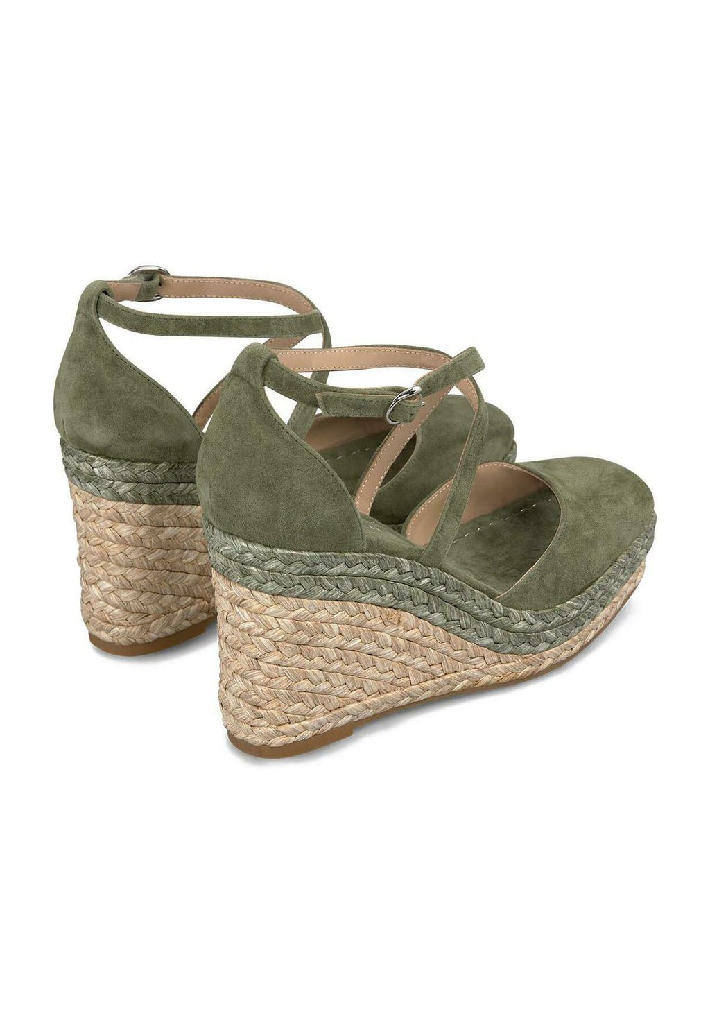 Туфли на платформе PUNTERA Y CIERRE CON HEBILLA - Wedges Alma en Pena, цвет Verde Oscuro Jaspeado — фото 4