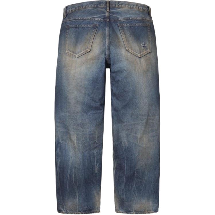 Выцветшие джинсы свободного кроя Selvedge SS24 Supreme, черный — фото 3