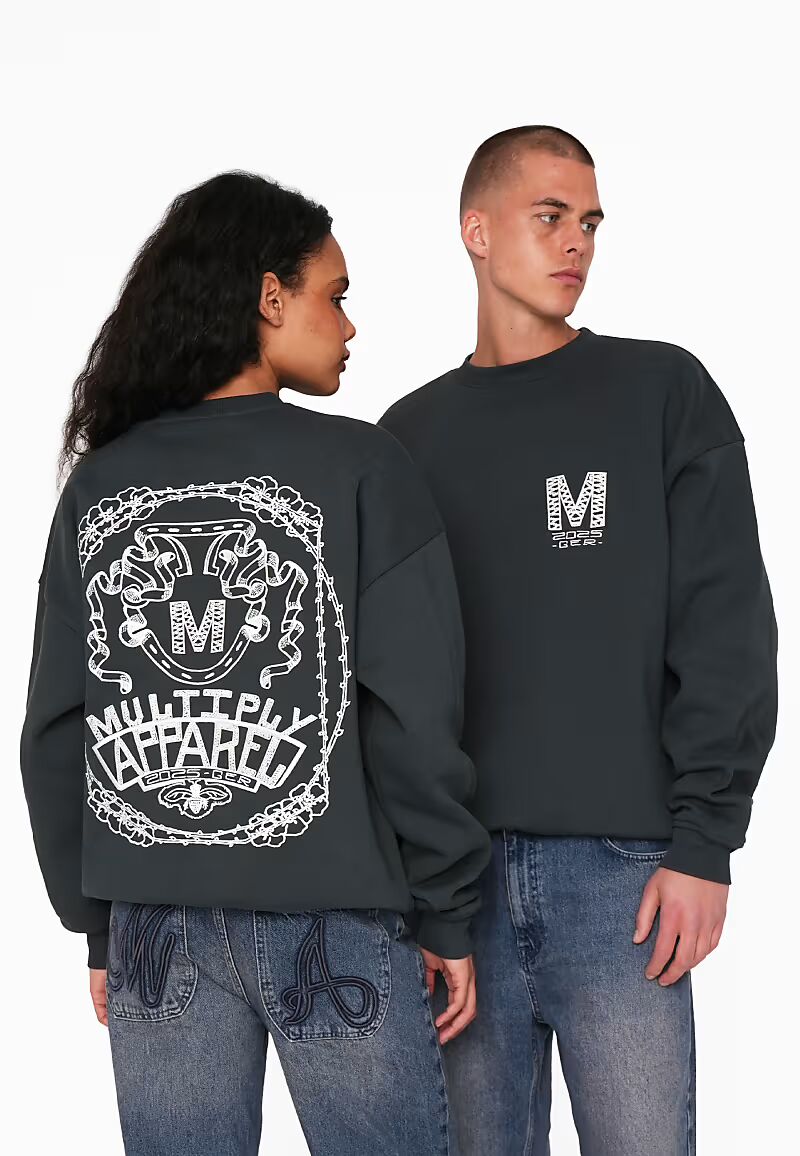 

Multiply Apparel - Толстовка оверсайз черного цвета с рамкой