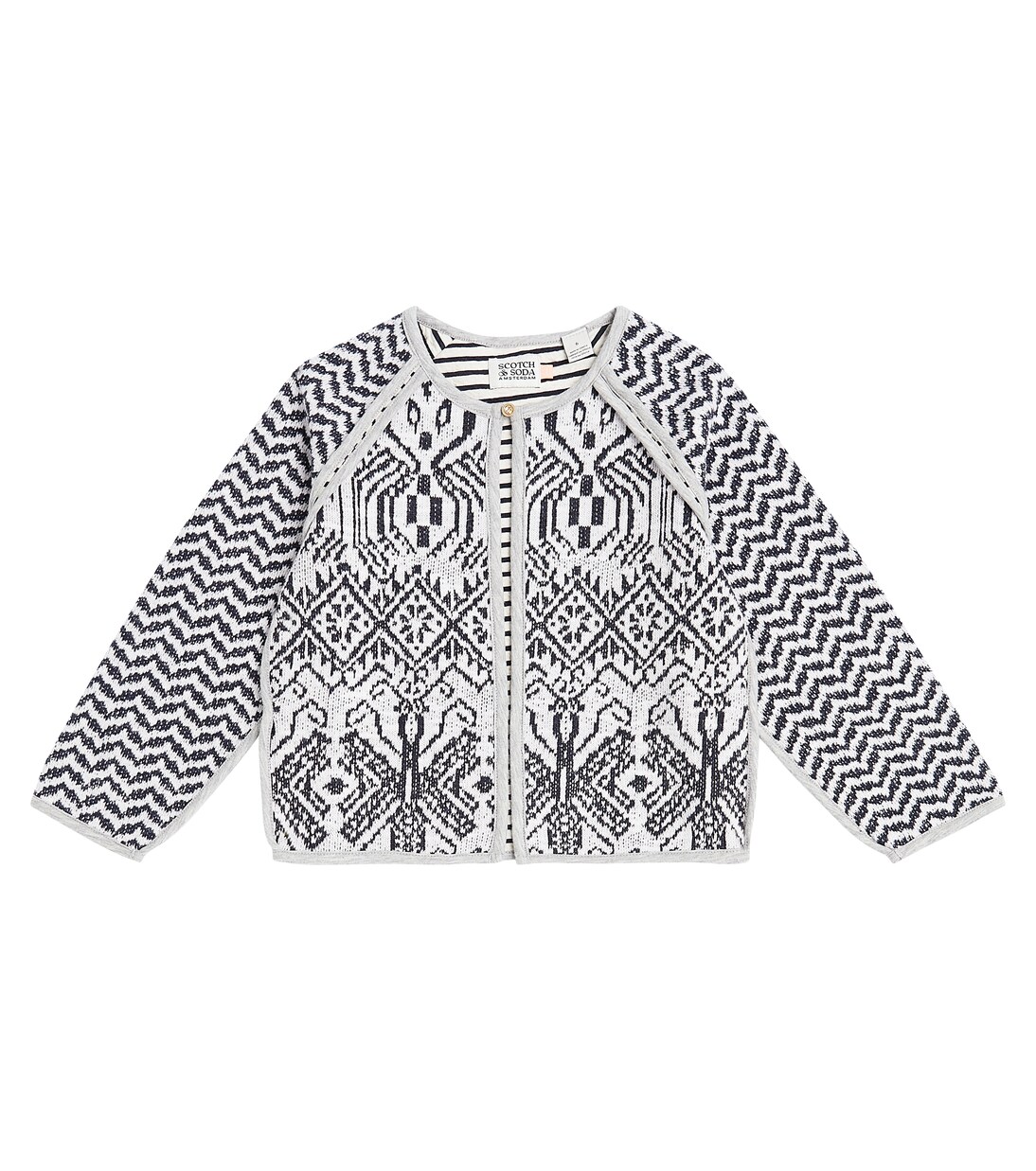 

Двусторонняя куртка из жаккарда из смесового хлопка Scotch & Soda Kids, Night Intarsia