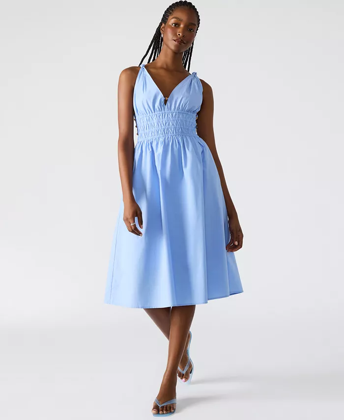 

Женское хлопковое платье миди Kassie Steve Madden, синий