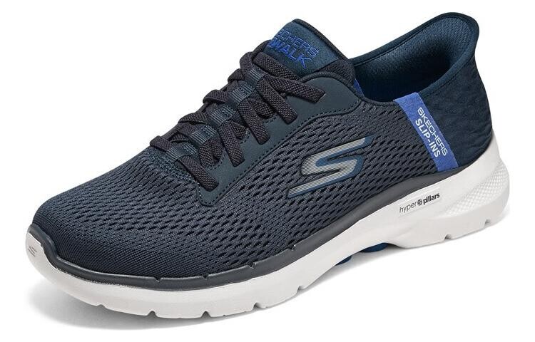 Go Walk 6 Кроссовки для мужчин с низким верхом, синие/белые Skechers — фото 3