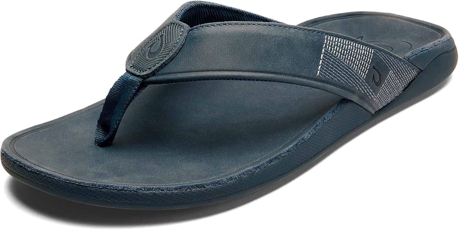 

Мужские водонепроницаемые кожаные сандалии OLUKAI Tuahine, пляжные шлепанцы, поддержка свода стопы и комфортная посадка, легкие и прочные, улучшенное сцепление и устойчивость, Lagoon/Lagoon