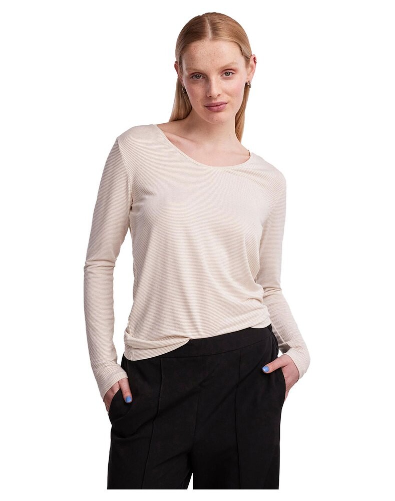 

Футболка Pieces Billo Long Sleeve V Neck, белый