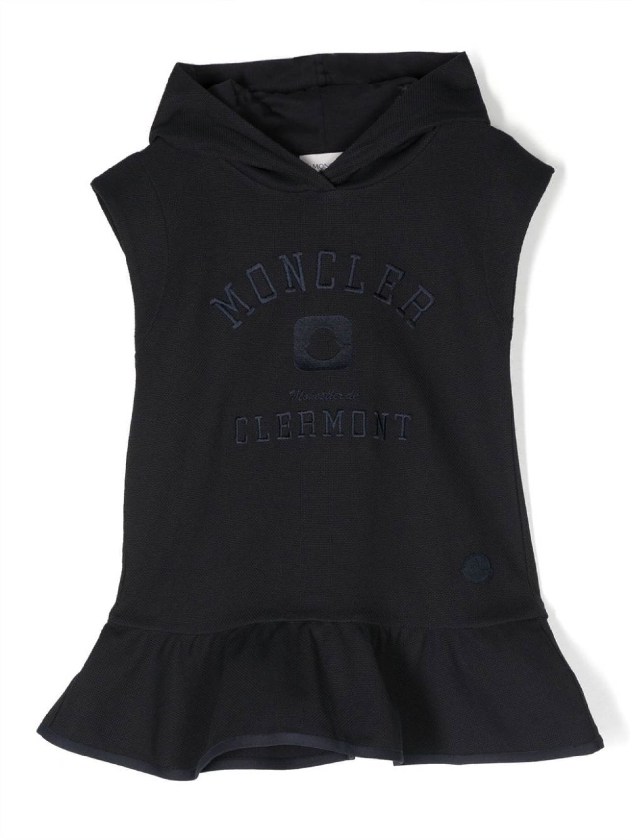 

Moncler Enfant платье-худи с оборками, синий