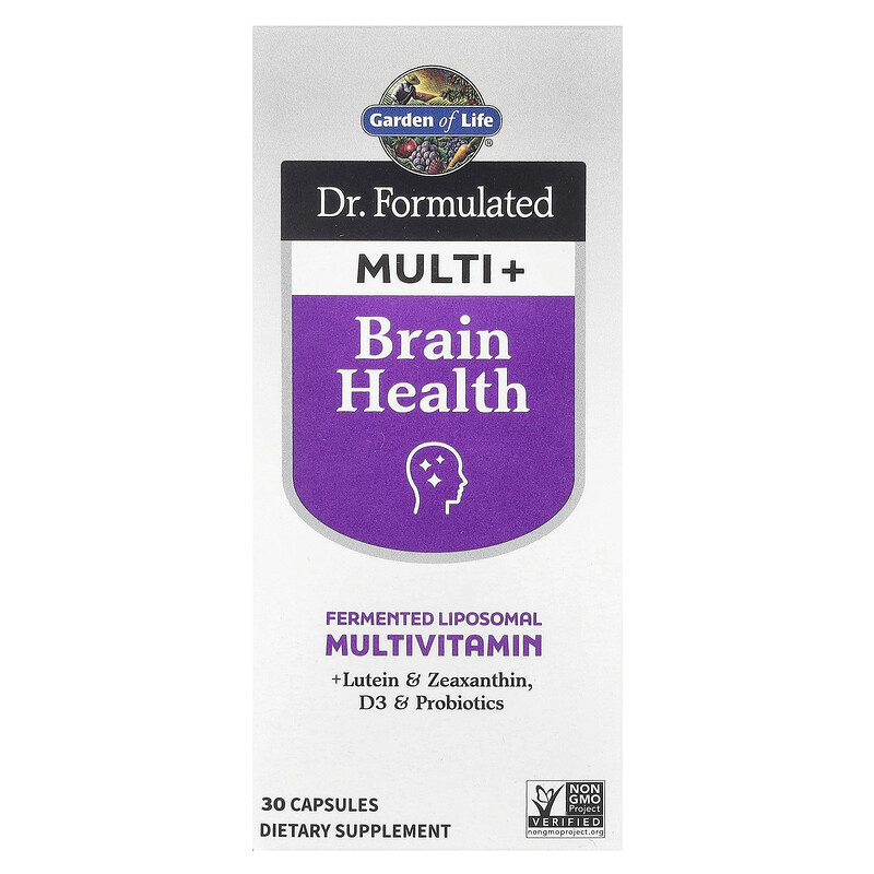 

Garden of Life, Компания Dr. Formated Multi +, здоровье мозга, 30 капсул
