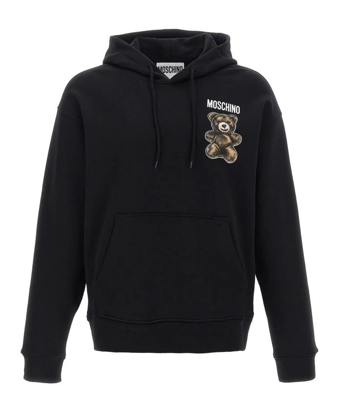 

Худи с принтом "плюшевый мишка" Moschino, черный