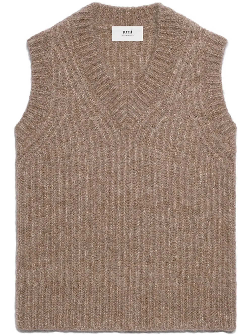 

Жилет в рубчик Ami Paris, коричневый