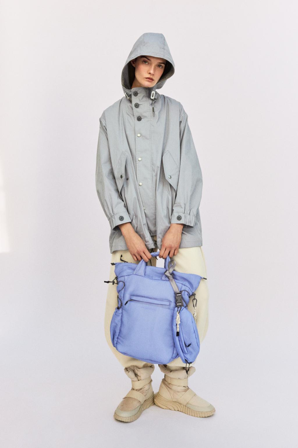 

Куртка с капюшоном x и wander ZARA, серый