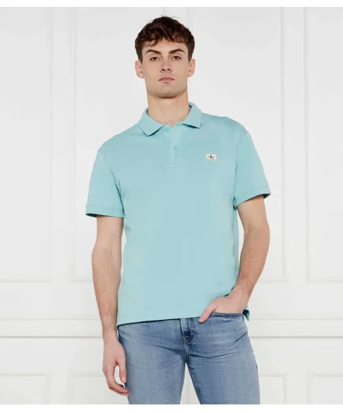 

Футболка поло Regular fit Calvin Klein Jeans, голубой