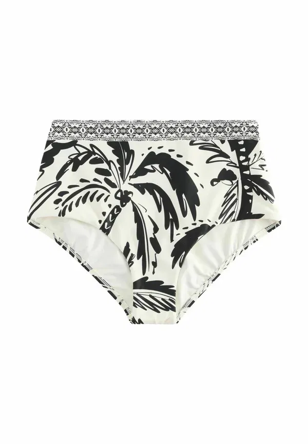 Трусы бикини Next, black/cream palm, черный/кремовый с пальмой