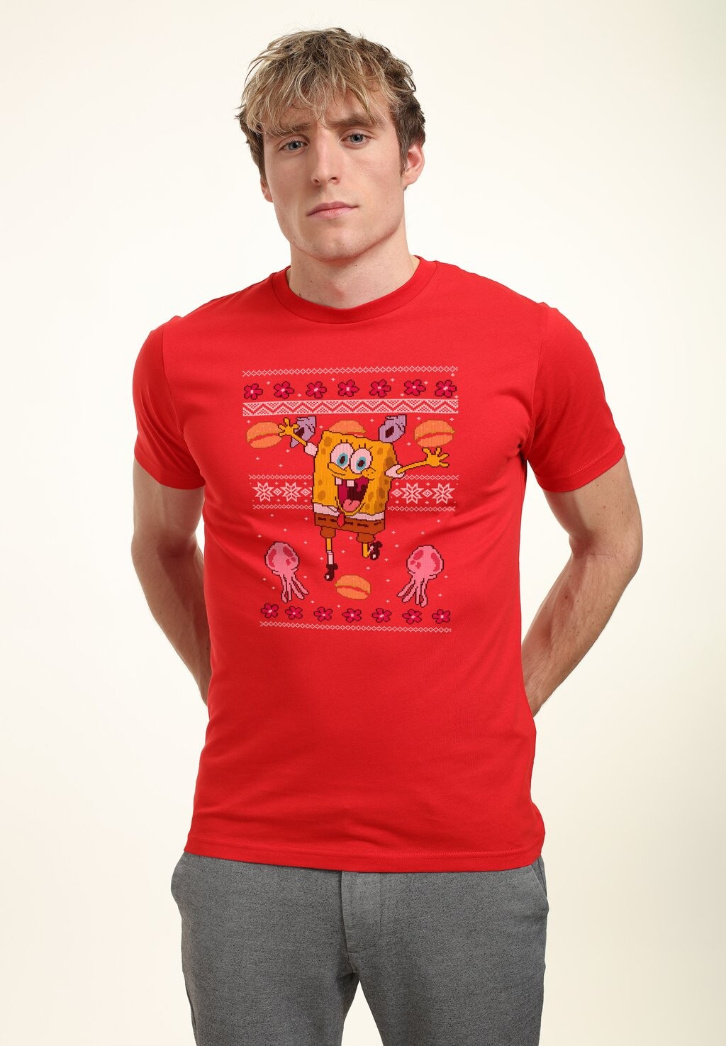 

Футболка с принтом SPONGEBOB SQUAREPANTS ALL THE THINGS Henry Tiger, красный