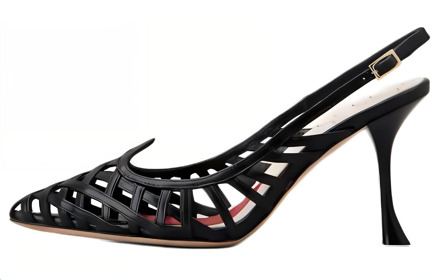 Кожаные туфли с ремешками Roger Vivier, Black