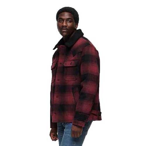 

Пальто Superdry Merchant Wool Chore, красный