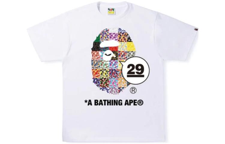 

Футболка Ape Head Series для мужчин A Bathing Ape, белый