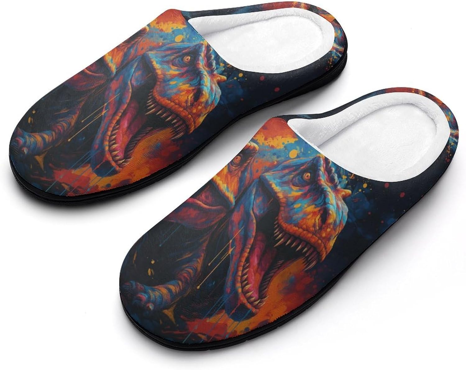 

Мужские домашние тапочки KKdskkds с принтом милых тюльпанов, хлопковые, теплые, уютные, дышащие, с противоскользящей подошвой, Fierce Dinosaurs